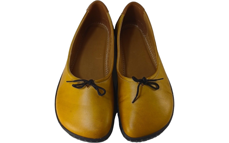 Dámské minimalistické barefoot baleríny PEACH žlutá