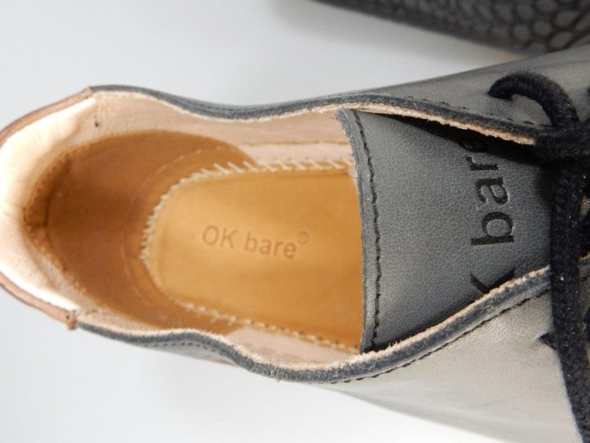 Dámské barefoot kožené boty  FAIR šedá