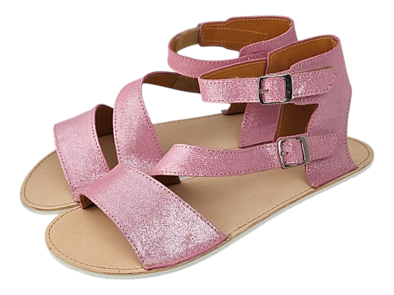 Dámské třpytivé barefoot sandály