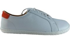 Kožené barefoot tenisky s efektní patou ESTER bílá/červená