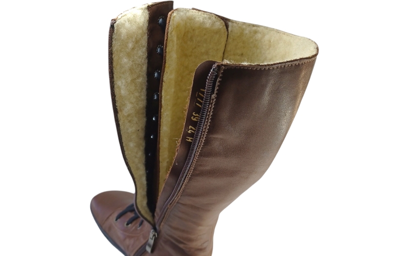 Dámské barefoot kozačky s hřejivým kožíškem