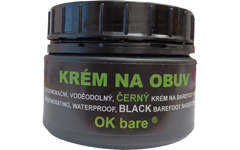 Regenerační, voděodolný krém na barefoot obuv - ČERNÝ