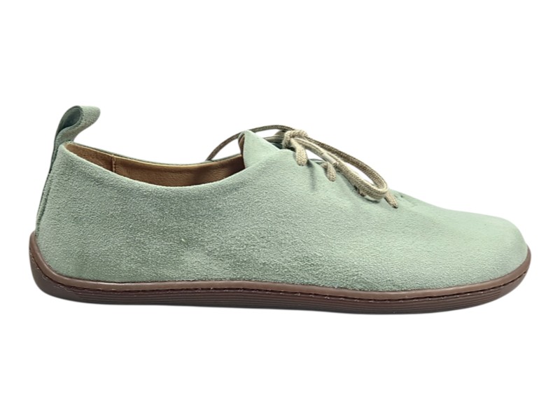 Dámské barefoot boty z přírodní velurové kůže FERN zelená
