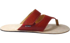 červené barefoot žabky