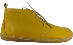 Dámské kotníčkové barefoot boty na šněrování ELIS žlutá