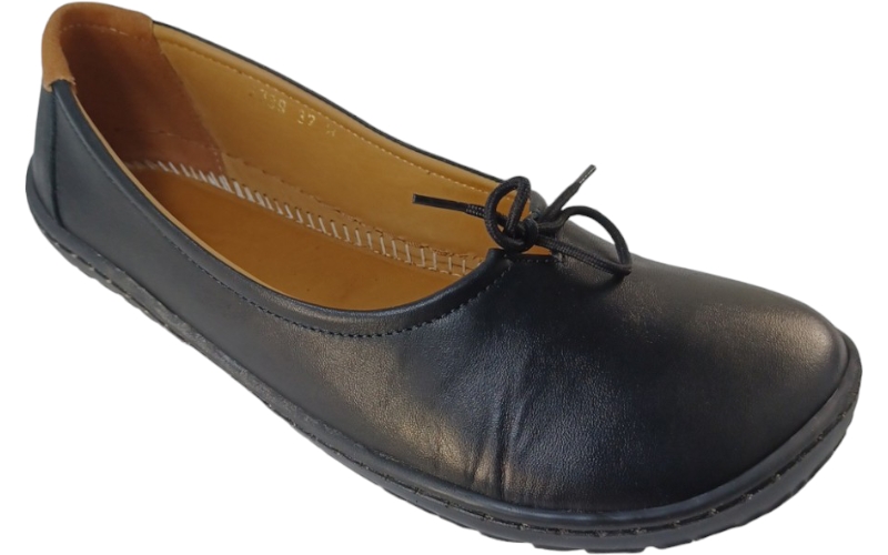 Dámské minimalistické barefoot baleríny PEACH černá