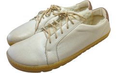 Kožené hřejivé barefoot tenisky ESTER/Z/N krémová