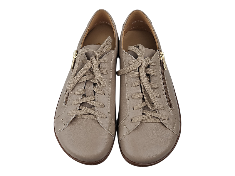 Kožené dámské barefoot boty/tenisky OLA sv.hnědá