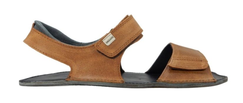 hnědé barefoot sandály