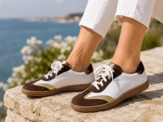 Dámské kožené barefoot tenisky ZARRA hnědá