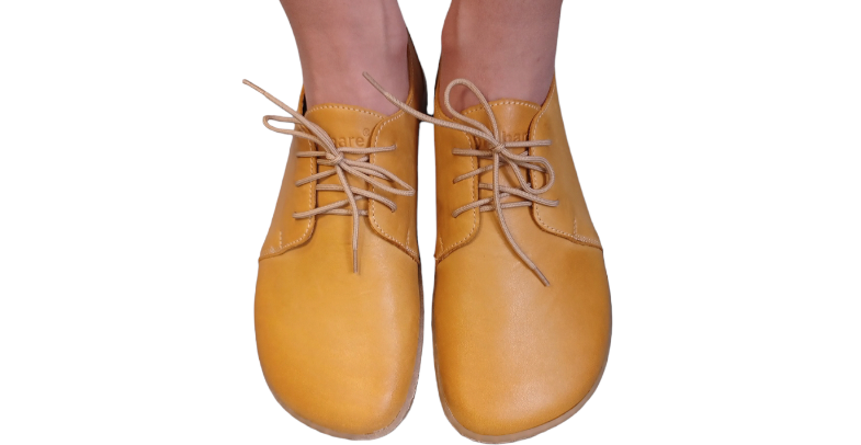 Dámská barefoot kožená obuv CARMEN žlutá