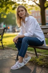 Kožené barefoot dámské sneakers PUMMAI bílá/růžová