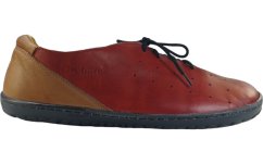 Dámské barefoot kožené boty s perforací  FAIR/P červená