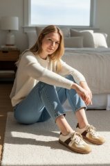 Kožené barefoot dámské sneakers PUMMAI hnědá