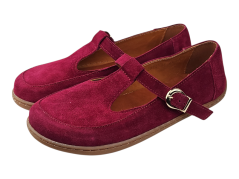 Dámské barefoot baleríny z velurové kůže – LOWA bordó