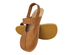 hnědé bare sandály s plnou špičkou hnědé bare sandály s plnou špičkou