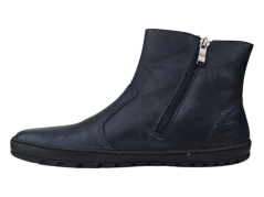 Dámské zimní kotníčkové boty na zipy HOOD modrá s hřejivou podšívkou