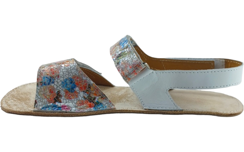 Dívčí kožené barefoot sandály MIRRISA LADY/I bílá