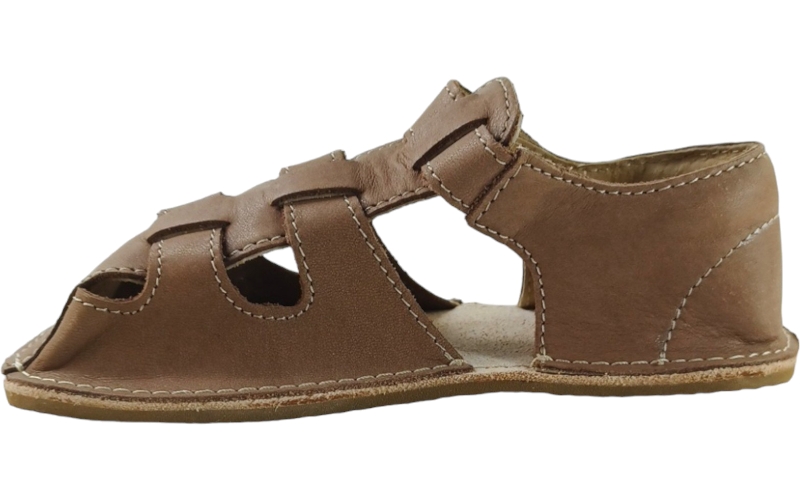 hnědá barefoot obuv