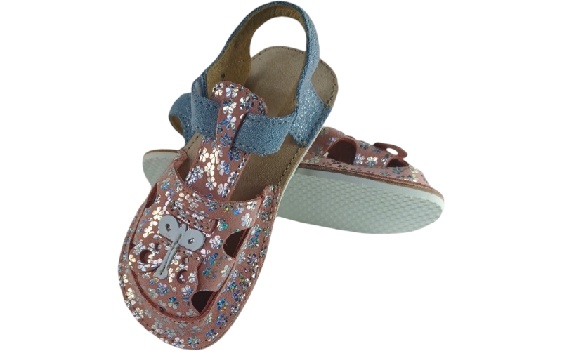 dívčí lehké barefoot boty stříbrné