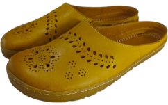Kožené dámské barefoot nazouváky AMY/N žlutá