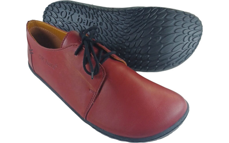 Dámská barefoot kožená obuv CARMEN červená