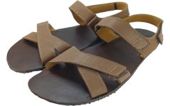 Barefoot dámské kožené sandály KORFU/X hnědá