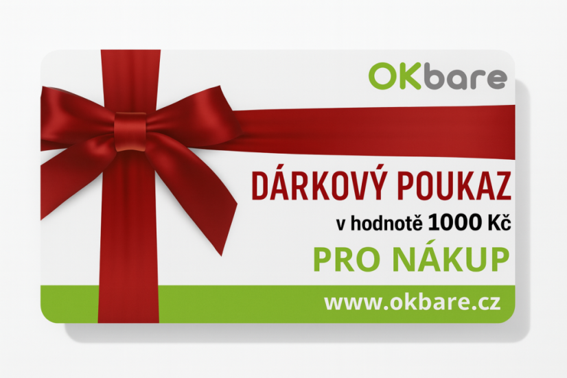 Dárkový voucher OKbare – hodnota 1000 Kč