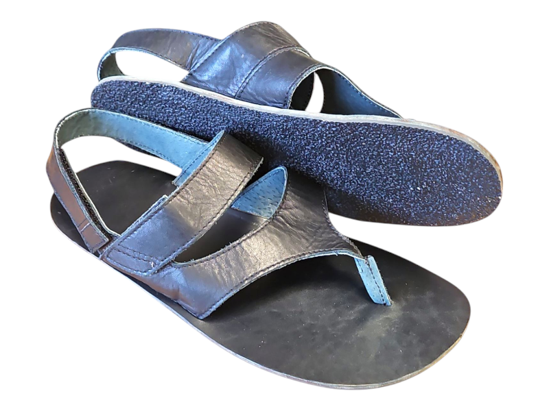 Barefoot dámské kožené žabky NAXOS černá