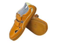 Dětské otevřené barefoot tenisky LINDEN oranžová