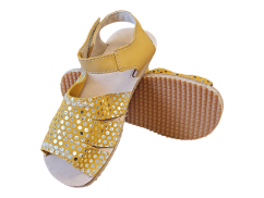 Dívčí kožené barefoot sandálky MIA/I/X žlutá