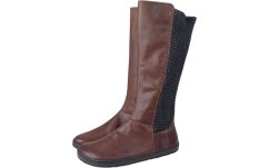 Dámské vysoké barefoot kozačky BARRA/F/N tmavě hnědá