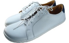 Kožené barefoot tenisky s efektní patou ESTER bílá/modrá