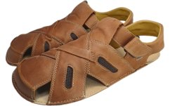 hnědé barefoot sandály