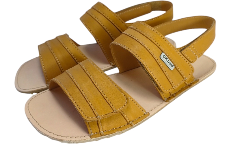 Barefoot dámské kožené sandály  LUCANIA/I hnědá