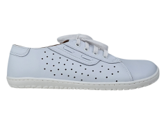 bílé barefoot polobotky z měkké kůže