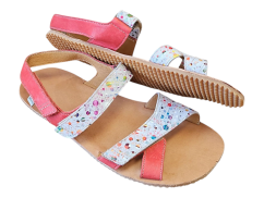 Barefoot dámské kožené sandály KORFU/X červená