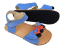 Dětské kožené barefoot sandály MIRRISA/I modrá s traktorem