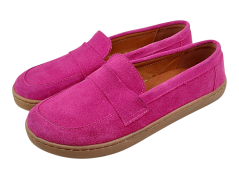 Dámské barefoot baleríny z velurové kůže MAINE růžová