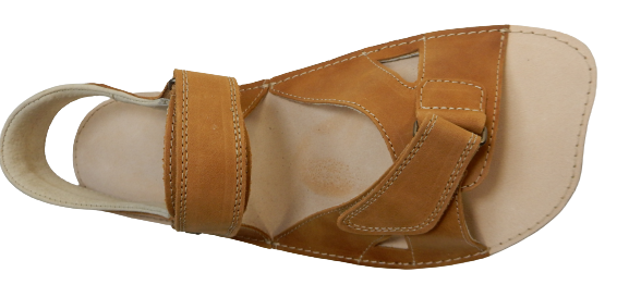 Kožené barefoot  pánské sandály BOUNTY hnědá
