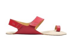 Kožené dámské  barefoot sandály na palec DIONE – červené