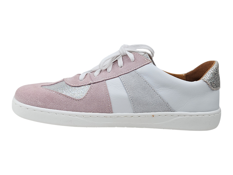 Kožené barefoot dámské sneakers PUMMAI bílá/růžová