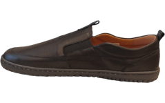 kožené černé slip barefoot boty