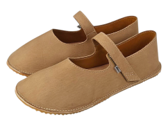 Dámské barefoot kožené  baleríny CHICORY hnědá