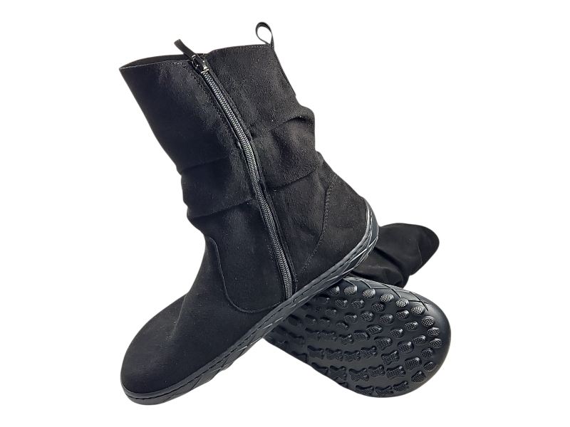Dámské barefoot nižší  kozačky TANA  – černé