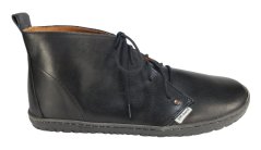 černé kožené kotníčkové barefoot 