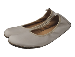 Dámské barefoot minimalistické baleríny slip-on boty NOE cream
