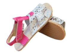 Dívčí kožené barefoot sandálky Miami/I růžová