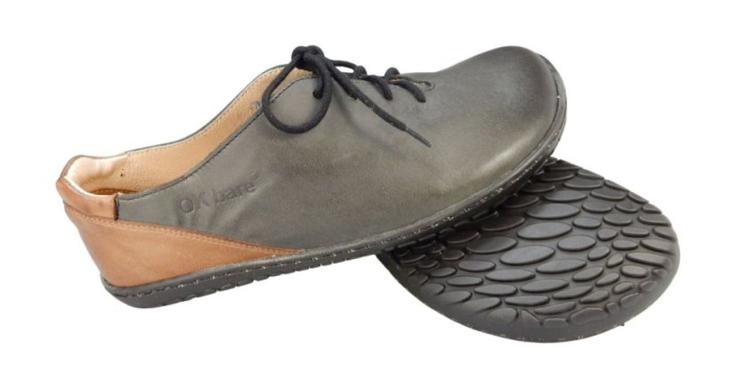 Dámské barefoot kožené boty  FAIR šedá