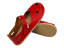 křížené červené barefoot baleríny